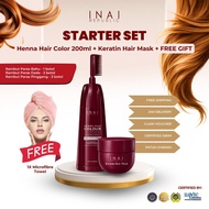 STARTER SET - 1X HENNA HAIR COLOUR + 1X HAIR CARE  INAI REPUBLIC