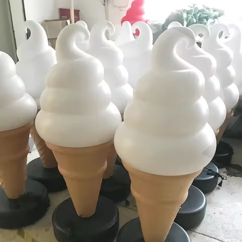 Giant Simulation Ice Cream Cone Prop Realistic Artificial Dessert Display Model Commercial Shop Deco