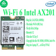 Intel AX201 wifi Card. Used for devices supporting CNVi cpu gen 10 and above