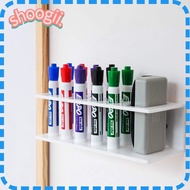 SHOOGEL Pen Holder, Eraser holder 10 Slots Marker Holder Rack,  Wall Mounted Acrylic Whiteboard Mark