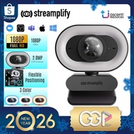 Streamplify Cam plus FHD 1080P 60fps WEBCAM 2.0 Million Pixels Auto Focus Sharp Picture OBS [Bangkok