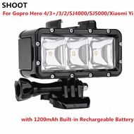 Waterproof Diving Light Dimmable LED Light Underwater Light for Gp H 5/5S/4/4S/3+/3/2/SJ4000/SJ5000/