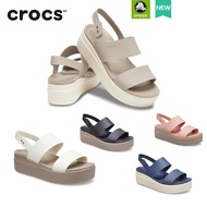 picturesque crocs แท้ WOMEN’S CROCS BROOKLYN LOW WEDGE รองเท้าส้นหนา รองเท้าเพื่อสุขภาพผู้หญิง