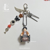 AOT ATTACK ON TITAN KEYCHAIN BAGCHARM MERCH EREN MIKASA LEVI ARMIN HANGE ZOE - LEVI