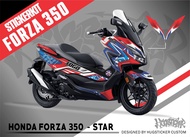 สติ๊กเกอร์ติดรถ สติกเกอร์แต่ง สติกเกอร์ กันรอย Honda Forza 300-350 ลาย Star