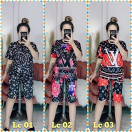 ﹍♙✶Pyjama  3D PREMIUM QUALITY Cotton baju wanita  tidur onesize viral women Borong ladies short sleeve pyjamas setwear