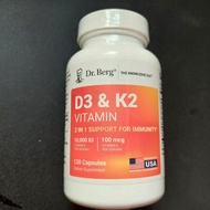 Dr berg d3k2 10000 iu D3, 100mcg K2, 120粒維他命D3及K2, Vitamin D3 &K2 Dr Berg 柏格醫生😀