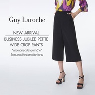 กางเกงผู้หญิง Guy Laroche กางเกงขา 4 ส่วน ปลายขากว้าง สีดำสนิท ซักไม่ซีด รุ่น Jubilee Petite Wide Crop Pants (G9XKBL)