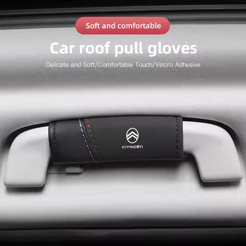 2Pcs Suede Handle Cover Car Roof Armrest Pull Protection Glove For Citroen C1 2CV DS5 RD3 Cross Berl