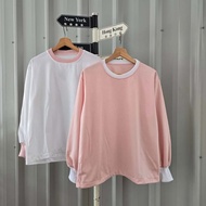 SWEET WHITE DUSTY FJ - TRENDY WOMEN'S BASIC CREWNECK SWEATR - FA43
