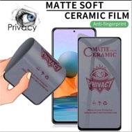 Tempered Glass Ceramic Matte Spy Samsung A34 5G A54 5G A22 4G A22 5G A32 4G A32 5G A42 5G A52 A52 5G A52S 5G A72 A72 5G A23 5G A33 5G A53 5G A73 5G A73 5G A74 5G Anti Scratch Privacy Anti Spy Anti Peep Full Cover Full Screen