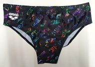 Arena Blossom Allover Logo印花男裝 三角泳褲