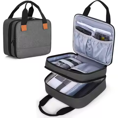 【New】Photo Printer Bag Fit for SELPHY CP1500 CP1300 CP1200 Polyester Photo Printer Case with Pockets