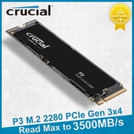 New Crucial P3 Gaming Solid State Drive SSD 500GB 1TB 2TB 4TB up to 3500MB/s read PCIe 3.0 NVMe M.2 Internal SSD For PC Laptop