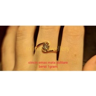 1 gram solitaire gold ring