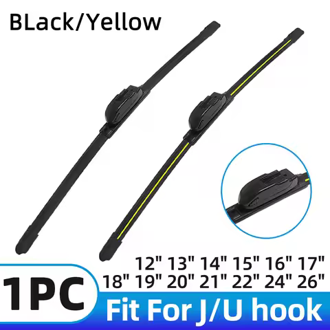 1PC Wiper Blade 12"13"14"16"18"19"20"21"22"24"26" Universal U/J Hook New Type Wiper Blade Streamline