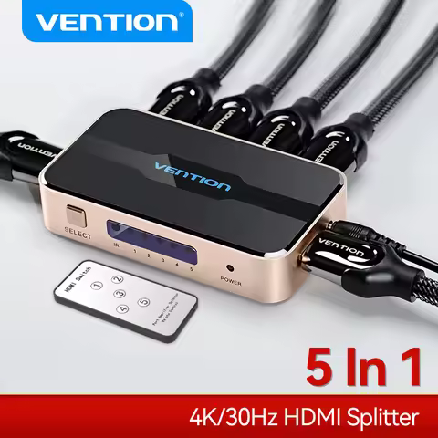 Vention HDMI Splitter 5 in 1 out 4K/30Hz HDMI 5x1 3x1 Adapter for XBOX 360 TV Mi Box Switch PS5 PS4 