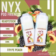 LiquidNyx30mlSaltnicPodVape Cheese Grape Peach