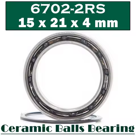 6702 Hybrid Ceramic Bearing 15*21*4 mm ( 1 PC ) Industry Motor Spindle 6702HC Hybrids Si3N4 Ball Bea
