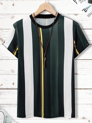 Men Summer Classic Fashion Stripe T-Shirt 2022 AA Grade Short Sleeve Shirt Loose Top Tees（S~5XL）
