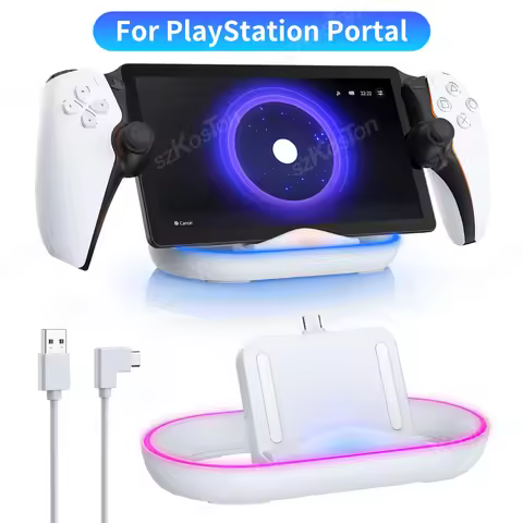 Charging Dock Station for Playstation Portal Game Consoles Bracket Charger Stand for PS Portal with 