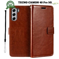 HP CASE TECNO CAMON 40 Pro 5G (TECNO CM7) LEATHER CASE SARUNG LEATHER WALLET FLIP COVER CASE