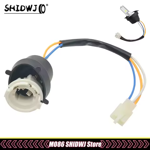 New BA20D Motorbike Headlight Socket Lamp Bulb Connector Base Adapter Fit For REX 400 450 500 Access