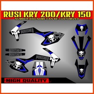 ✢  ✉ Rusi KRY 200, Rusi KRY 150 decals sticker, Laminated