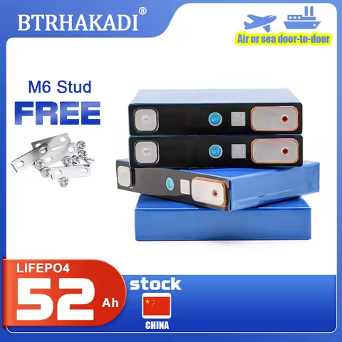 3.2V 52Ah 105Ah Lifepo4 Rechargeable Batteries Original Brand New For Solar Energy Storage DIY 12V 2