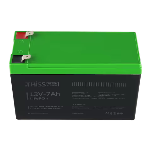 LiFePO4 Deep Cycle Battery 12V 7Ah, Built-in BMS Replacing Most Backup Power and Off Grid Applicatio