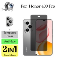 2 in 1 Honor 400 Pro Anti-peeping Screen Protector Tempered Glass Anti-spy For Honor 400 200 90 Pro 
