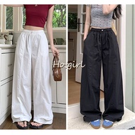 【READY STOCK AT Johor】 Hotgirl⭐Women's wide-leg cargo pants, loose, comfortable, and casual long pan