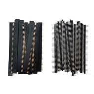 40PCS 2.54MM Male and Female Header Pin,40Pin Breakaway PCB Board Connector Single Row Pin Header St