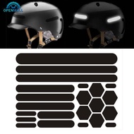 OPENMALL Motorcycle Helmets Invisible Black Reflective Stickers Simple And Effective Reflective Tape