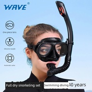 wave professional snorkeling two-piece diving mirror silicone diving respirator large frame diving m