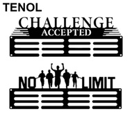 TENOL Premium Iron Medal Hanger Running Award Display Holder Shelf Organizer for Sports Gymnastics S