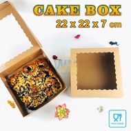 22x22x7 Sponge Cake Box 22x22x7 Catering Rice Box/ Thick Sponge Cake Box/ 22x22 Window Cake Box Birt