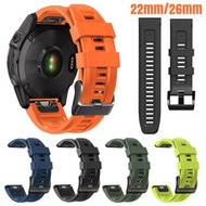 適用於佳明Fenix7系列手錶帶 橙色 22mm (平行進口)