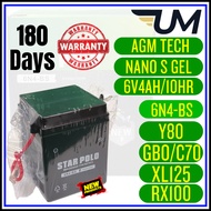 6N4-BS SEALED MOTORCYCLE BATTERY YAMAHA Y80 HONDA C70 C90 MODENAS SUZUKI FR80 RC80 6V 6N4BS BATERI B