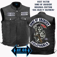 AV46 Rompi Bikers Sons Of Anarchy Patch Logo bordir