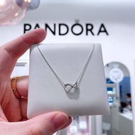 สร้อยคอ Pandora_Shiny Infinity Pandora_ สร้อยคอ เงินแท้ 925สัญลักษณ์นิรันดร์ Shiny 398821C01 สร้อยคอของขวัญโรแมนติกสำหรับคนรัก