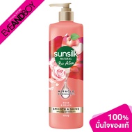 SUNSILK Natural Bio Active Rose & Peach Smooth & Shine Shampoo ขนาด 330 ml. ซันซิล แชมพู สำหรับผมชี้