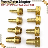 MEIGUII Hose Adapter, Brass 3/8" 1/2" 5/8" 3/4" Barb Brass Barb Fitting, Durable 3/4" GHT GHT Connec