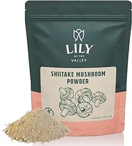 Lily of the Valley Shiitake Mushroom Powder - Made from The Finest Dried Shiitake Mushroom - Stronger Umami Flavor Than Fresh Mushrooms - Great for Sauce, Soup &amp; Mushroom Coffee (4oz, 113g)