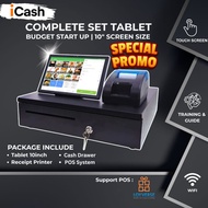 Mesin Cashier Digital POS System Tablet Printer Cash Drawer Loyverse Complete Set E Invoice LHDN
