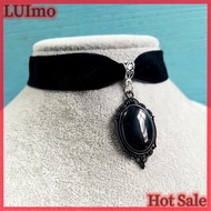 LUImo Hot sale Gothic Vampire Cameo Pendant Choker Velvet Necklace For Women Fashion Witchcraft Jewe