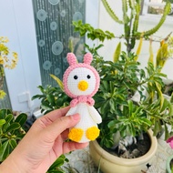 [handmade crochet stuffed animal] - Duck wearing a scarf