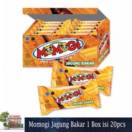 Momogi Jagung Bakar 1 Box isi 20pcs / Snack MOMOGI Jajanan Ringan MOMOGI Rasa Jagung Bakar 1 Kotak i