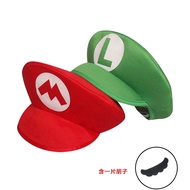 Super Mario Bros Hat Mario hat Cosplay Halloween Red Green Cap bar Birthday Party Scene Headwear Duck Tongue Hat
