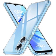Clear Case For Oppo A78 5G A17 A16 A54s Thick Shockproof Soft Silicone Transparent Phone Cover for Oppo A57 4G A77 5G A76 4G A72